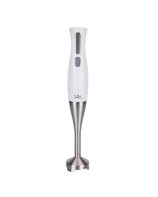 JATA BT175 hand blender with 900W power, black and silver design for cooking and kitchen blending tasks.