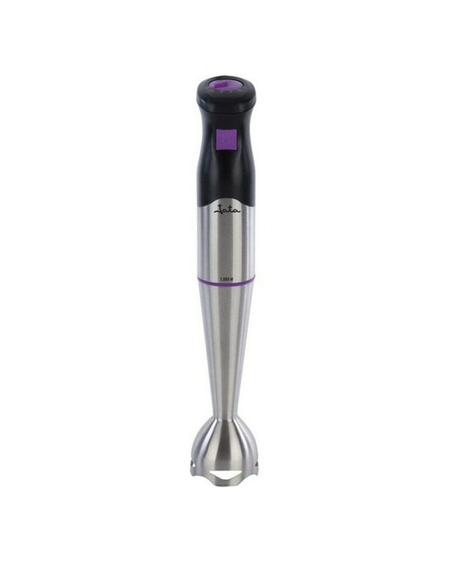 JATA BT157 1000W hand blender with stainless steel blending arm and ergonomic handle for kitchen and cooking tasks.