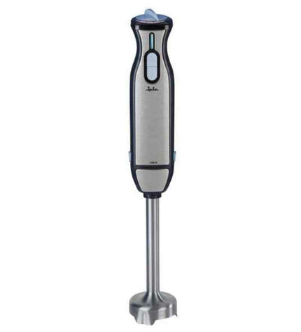 JATA JEBT5026 stainless steel hand blender with 1000W power, suitable for kitchen and cooking tasks, close-up of blending attachment