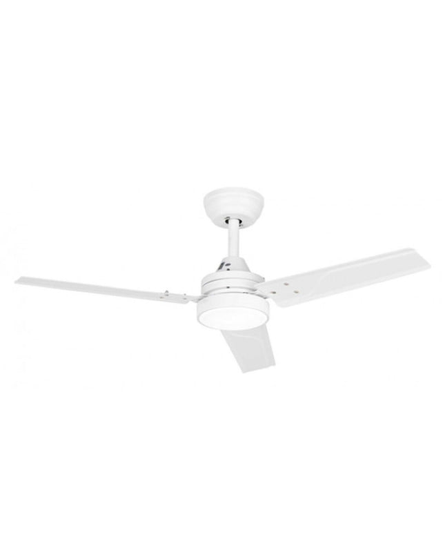 JATA plafondventilator Wit, draagbare airconditioning unit for home and kitchen, with sleek white design and adjustable blades.