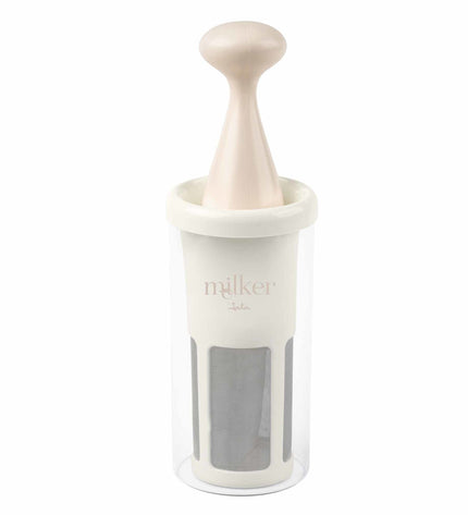 JATA JELV2300 Wit handblender with transparent blending attachment for kitchen use, compact and lightweight electric kitchen appliance.