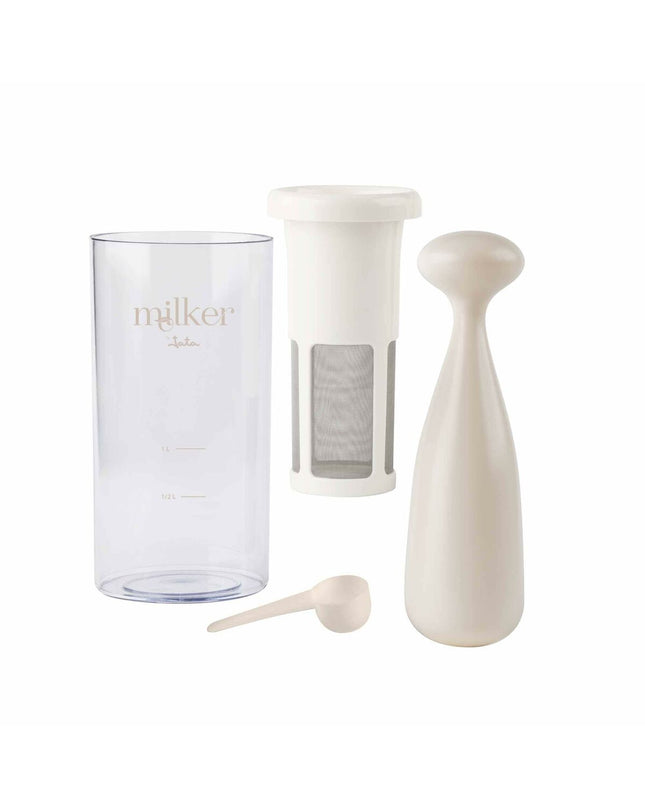 JATA JELV2300 Wit handblender with transparent blending jar, small kitchen electric appliance for mixing and blending.