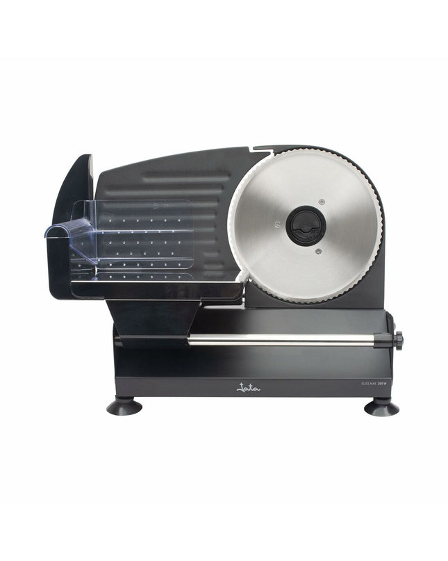 JATA snijmachine for home use, small electric kitchen appliance with stainless steel blade and compact design.