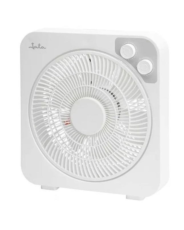JATA Tafelventilator Wit, compact portable fan with 45W power for home cooling and ventilation.