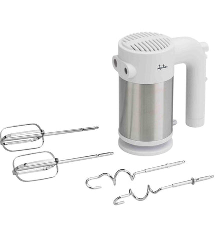 JATA JEMA1240 white stainless steel blender and dough mixer, compact kitchen appliance with 400W power.
