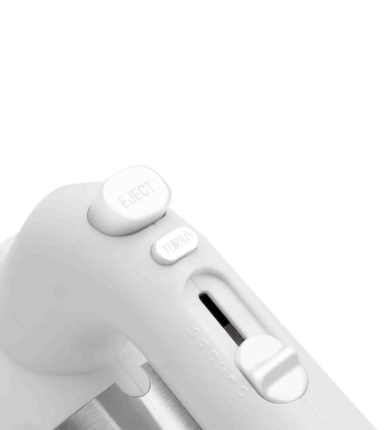 JATA JEMA1240 white stainless steel blender and dough mixer, 400W compact kitchen appliance for home cooking and baking.