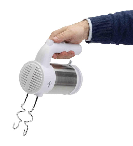 JATA JEMA1240 white steel blender and dough mixer with 400W motor, compact kitchen appliance for mixing and blending.