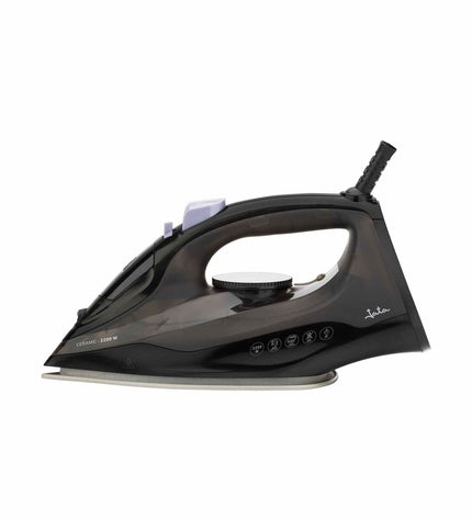 JATA 2200W steam iron for household use with a sleek design, featuring a stainless steel soleplate and ergonomic handle.