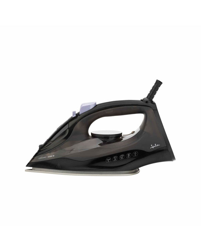 JATA 2200W steam iron for household use with a sleek design, featuring a stainless steel soleplate and ergonomic handle.