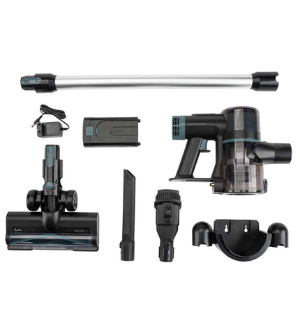 JATA JEAP1629 steel vacuum cleaner for home cleaning, with a sleek design and adjustable hose for floor and window maintenance.