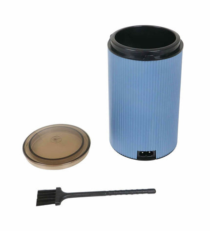 JATA JEML1150 electric coffee grinder with stainless steel grinding chamber and ergonomic handle, ideal for home brewing.