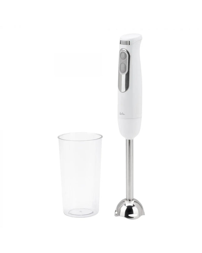 JATA hand blender with ergonomic handle and blending shaft, ideal for kitchen and cooking tasks, in a sleek design