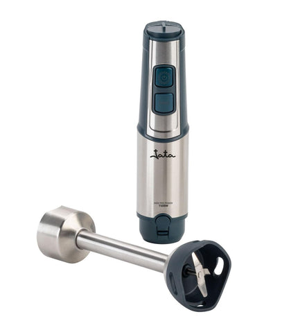 JATA JEBT1854 hand blender in gray with 1500W power, small kitchen electric appliance for blending and mixing.
