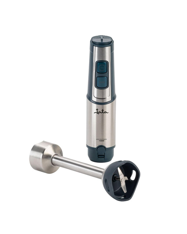 JATA JEBT1854 hand blender in gray with 1500W power, small kitchen electric appliance for blending and mixing.