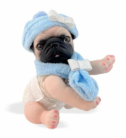 Soft plush toy of a brown and white dog from Berjuan Anireal Hond collection, 35 cm, perfect for cuddling and play.