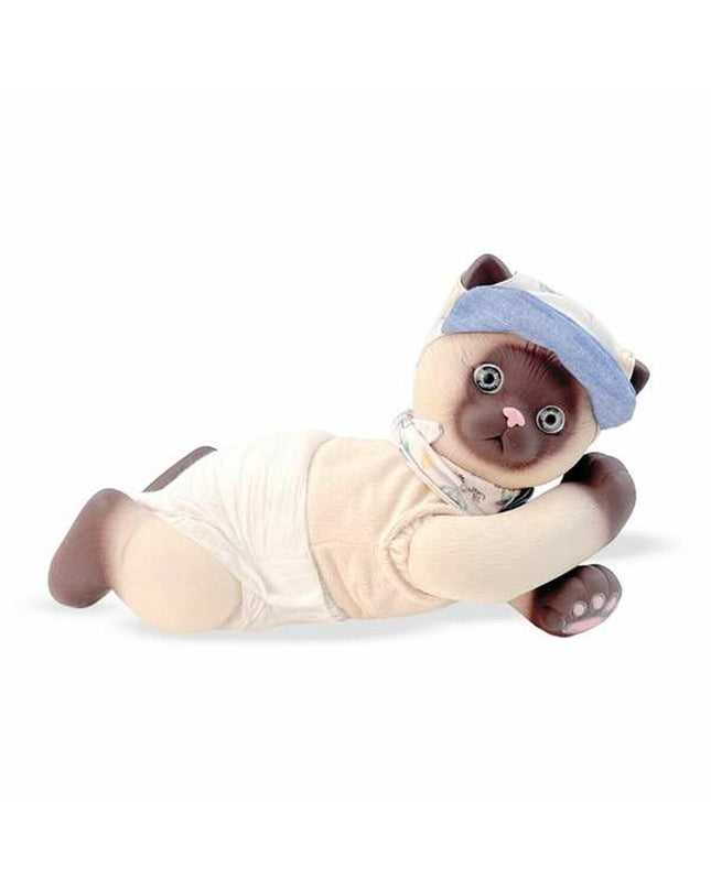 Soft plush toy of a 35 cm Anireal dog from Berjuan, featuring realistic fur and expressive eyes, perfect for cuddling.