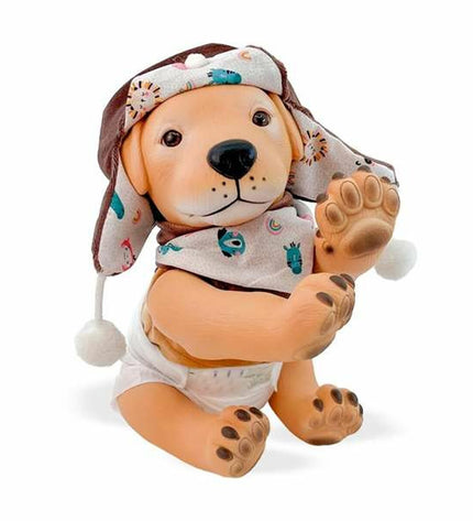Soft plush toy Berjuan Anireal Hond, 35 cm, cuddly stuffed animal ideal for children, featuring realistic dog details.