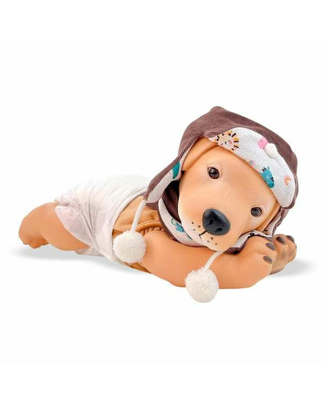 Soft plush toy of a dog from Berjuan's Anireal Hond collection, 35 cm tall, with realistic features and detailed fur.