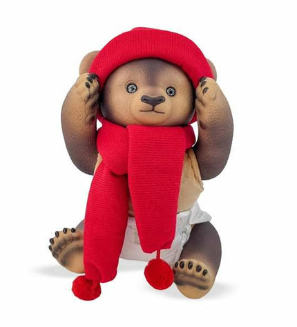 Soft plush toy Berjuan Anireal Beer 35 cm, cuddly stuffed animal for children, featuring detailed animal design and bright colors.