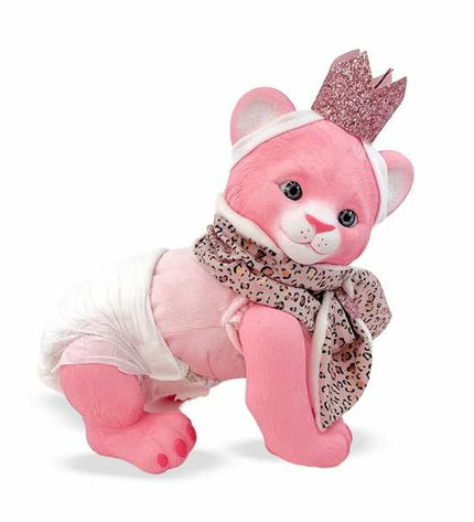 Soft plush panther toy from Berjuan, 35 cm tall, featuring detailed fabric and realistic animal features for children.