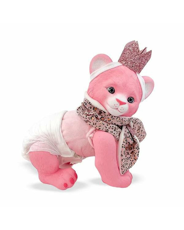 Soft plush panther toy from Berjuan, 35 cm tall, featuring detailed fabric and realistic animal features for children.