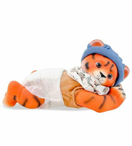Soft plush tiger toy from Berjuan, 35 cm, ideal for cuddling and play, made of gentle, high-quality materials.