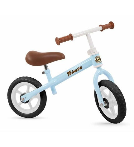 Blue Toimsa 10-inch pedal-free balance bike for toddlers, suitable for outdoor riding and beginner cyclists.