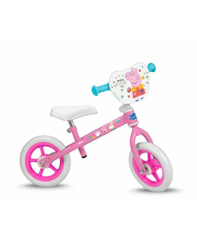 Pink Peppa Pig 10-inch kids' bicycle for ages 2+, suitable for outdoor biking and fun riding experiences.