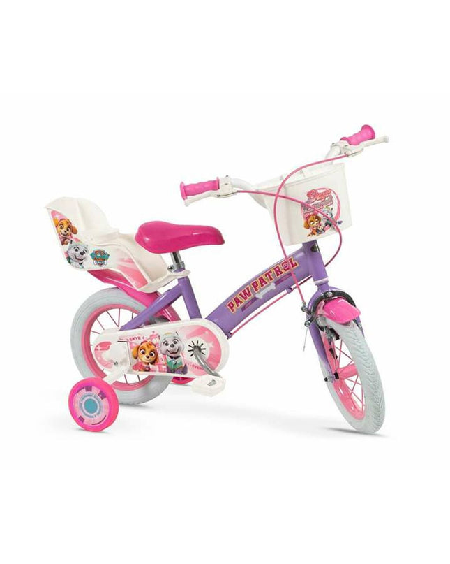 Kids' 12-inch Paw Patrol children's bike, sporty outdoor bicycle with colorful Paw Patrol design and training wheels.