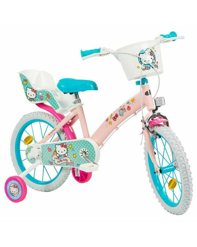 Black Toimsa children's bicycle for sport and outdoor riding, featuring a sturdy frame and training wheels.