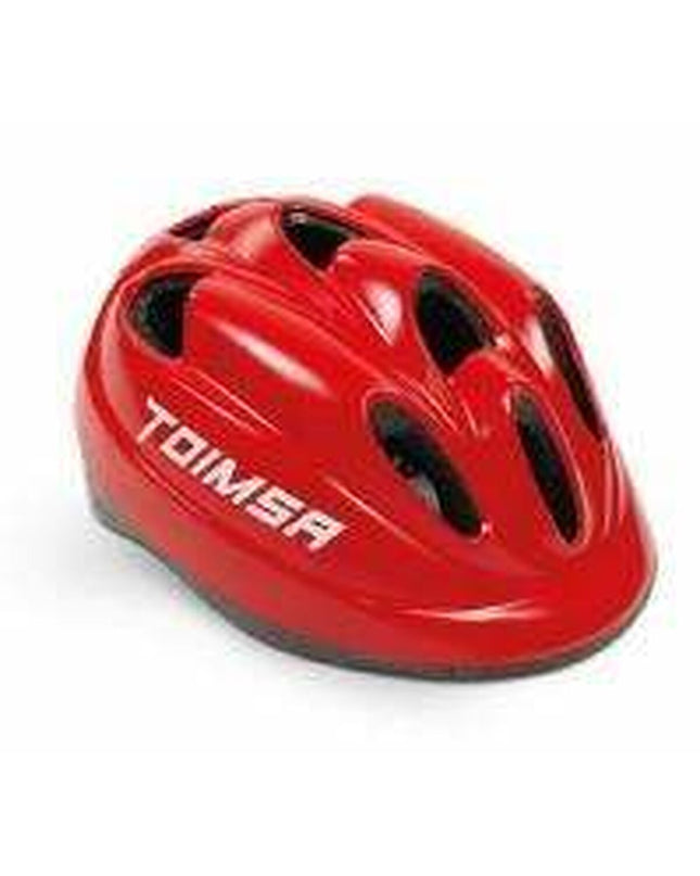 Red Toimsa Kinder bike helmet for children, with adjustable straps and ventilation, designed for cycling and outdoor activities.