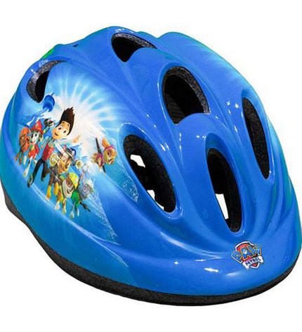 Paw Patrol children's bike helmet in bright colors with Paw Patrol logo, designed for outdoor cycling safety.