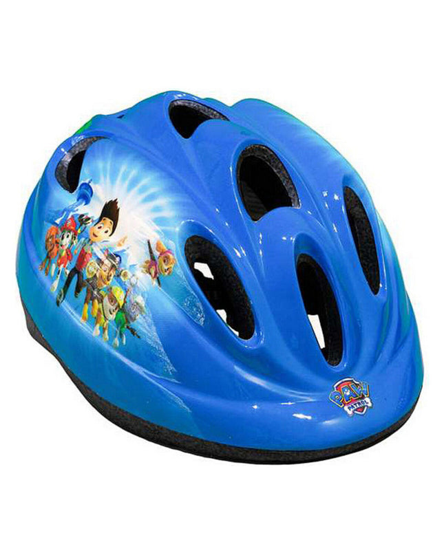 Paw Patrol children's bike helmet in bright colors with Paw Patrol logo, designed for outdoor cycling safety.