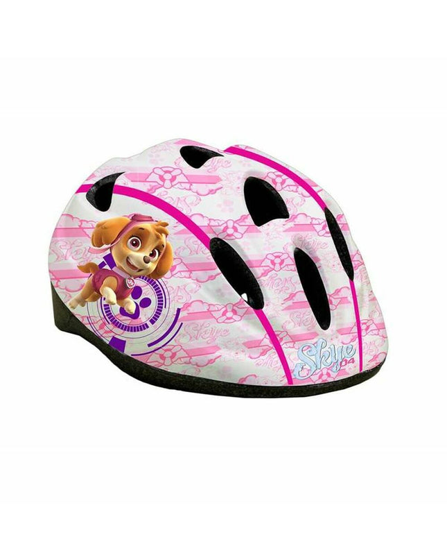 Kids' Paw Patrol bike helmet in blue with character graphics, designed for outdoor cycling and sports safety.
