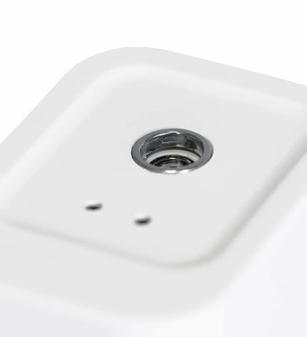 UFESA DM45P alcohol dispenser for home and bathroom, compact white device with digital display and control buttons.