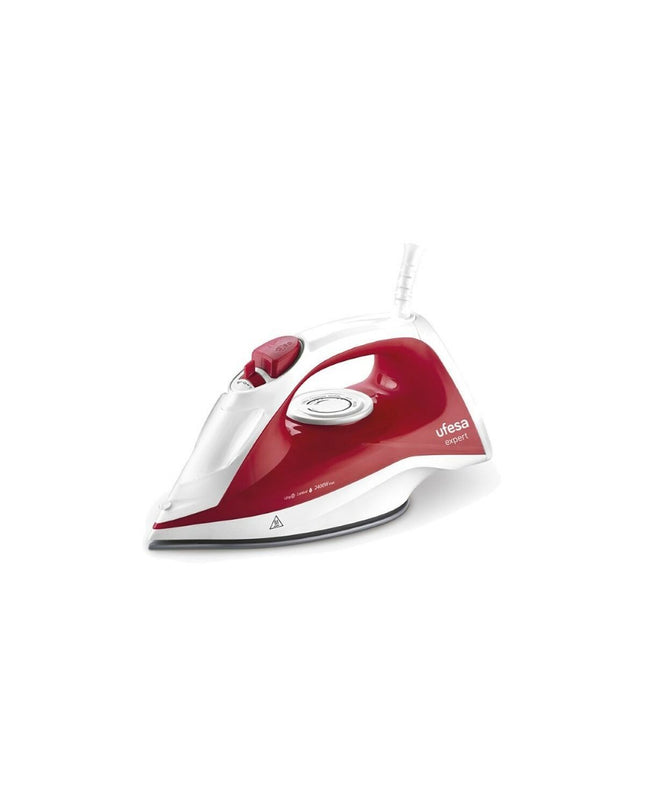 UFESA 3175608 steam iron with 2400W power, 220V, featuring a sleek design for efficient home ironing.