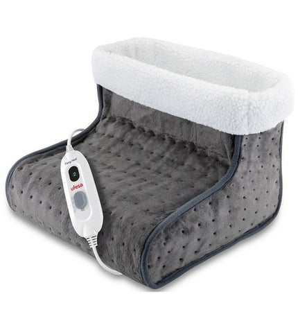 UFESA Voetenwarmer FH BM for health and wellness, showing the compact design and control panel in close-up image.