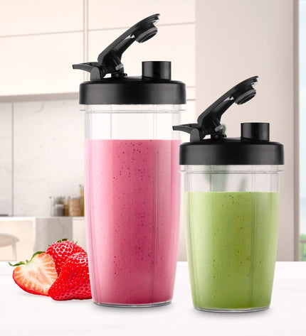 UFESA 70205397 black 900W mixer, compact kitchen appliance with stainless steel blending attachment.