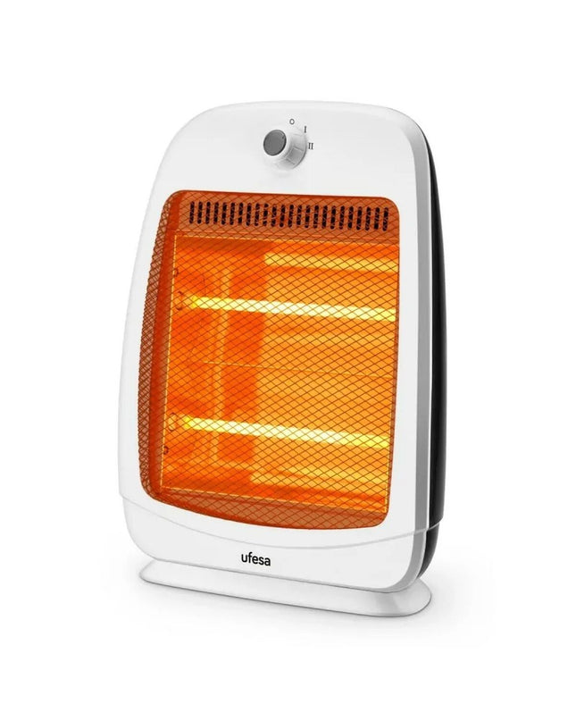 UFESA RIGEL white portable air conditioner for home and cooking, compact appliance with digital controls visible in the image.