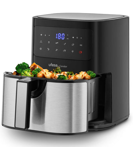 UFESA Condor 1600W air fryer with 4.5L capacity, compact electric kitchen appliance for healthy frying and cooking.