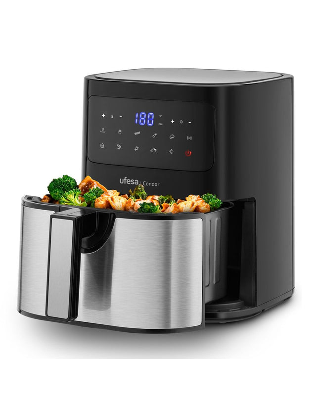 UFESA Condor 1600W air fryer with 4.5L capacity, compact electric kitchen appliance for healthy frying and cooking.
