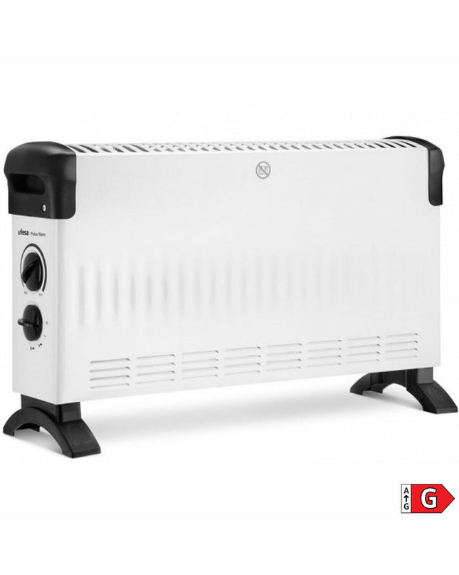 UFESA Polux Nano digital heater with 1800W, portable air conditioning unit for home and cooking use, compact and modern design