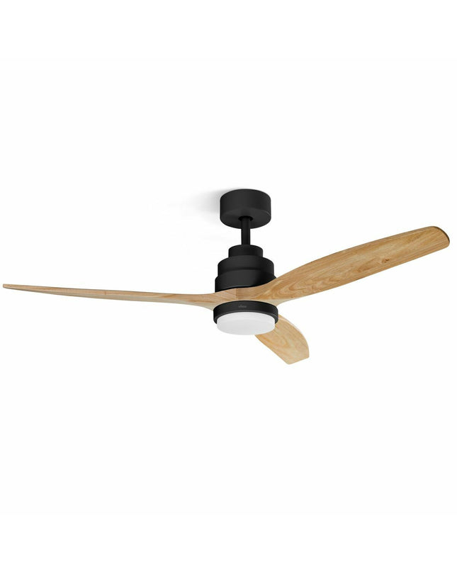UFESA Nepal ceiling fan with 132 cm diameter, white finish, mounted on ceiling in a home setting.