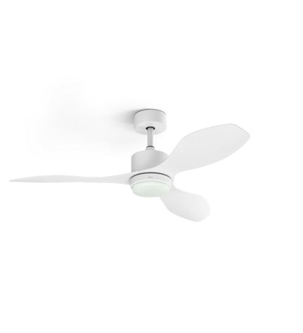 UFESA Butan white ceiling fan with 30W motor and 132cm diameter, suitable for home cooling and ventilation.