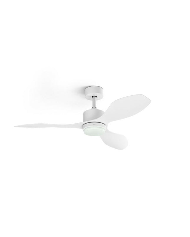 UFESA Butan white ceiling fan with 30W motor and 132cm diameter, suitable for home cooling and ventilation.