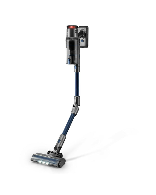 UFESA U7 Digital Steelstofzuiger for home cleaning, showing the sleek vacuum with attachments on a hardwood floor.