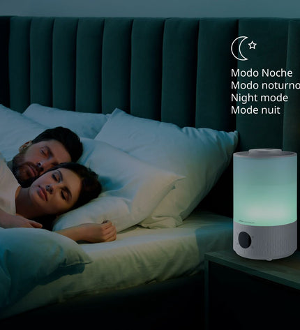 UFESA luchtbevochtiger 2.8L, draagbare luchtbevochtiger for huis en koken, modern design, compact and easy to use.