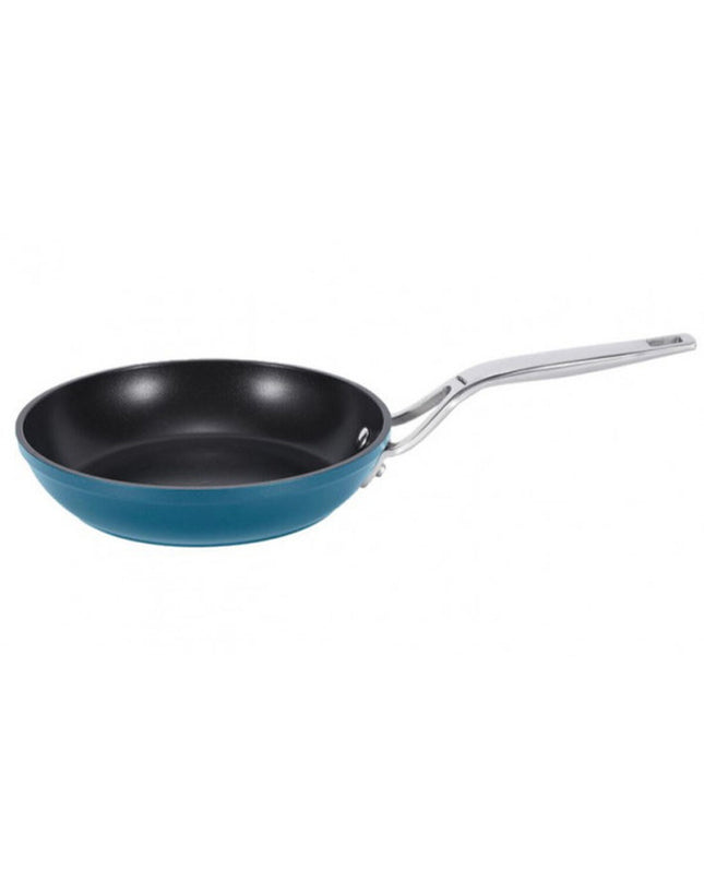 Inoxibar AQUA LINE aluminium pan with 22 cm diameter, suitable for cooking and kitchen use, shown from a side angle.