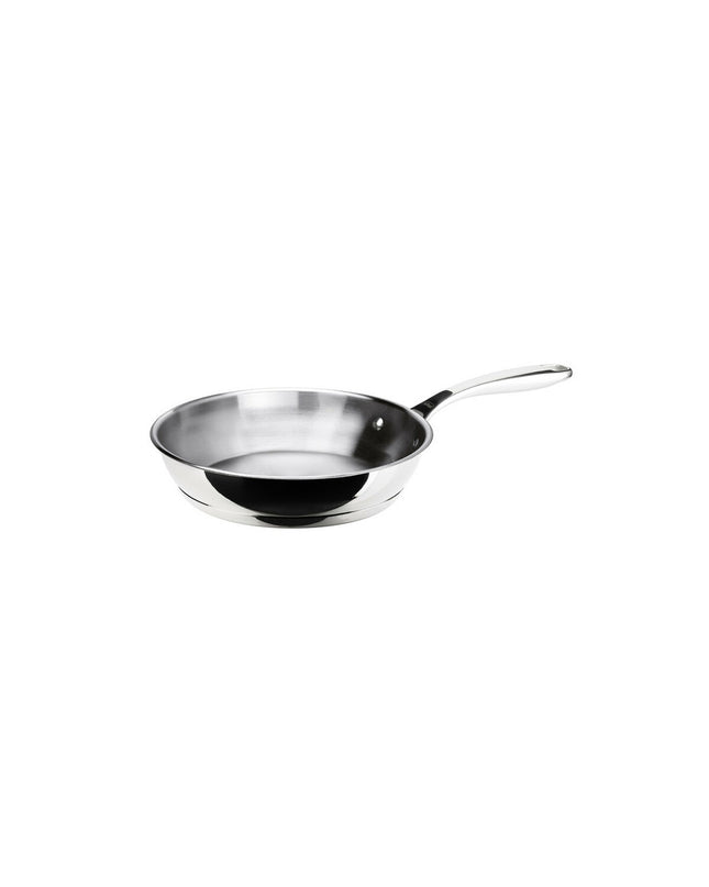 Inoxibar stainless steel pan with 18 cm diameter, smooth interior and polished exterior, ideal for cooking in the kitchen.
