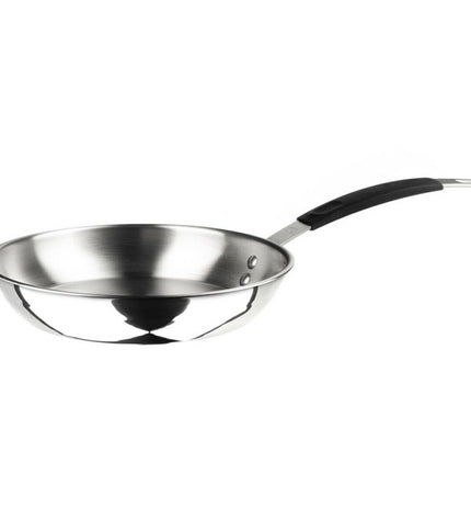 Inoxibar 20cm stainless steel pan for cooking and kitchen use, shown with a shiny, smooth surface and ergonomic handle.